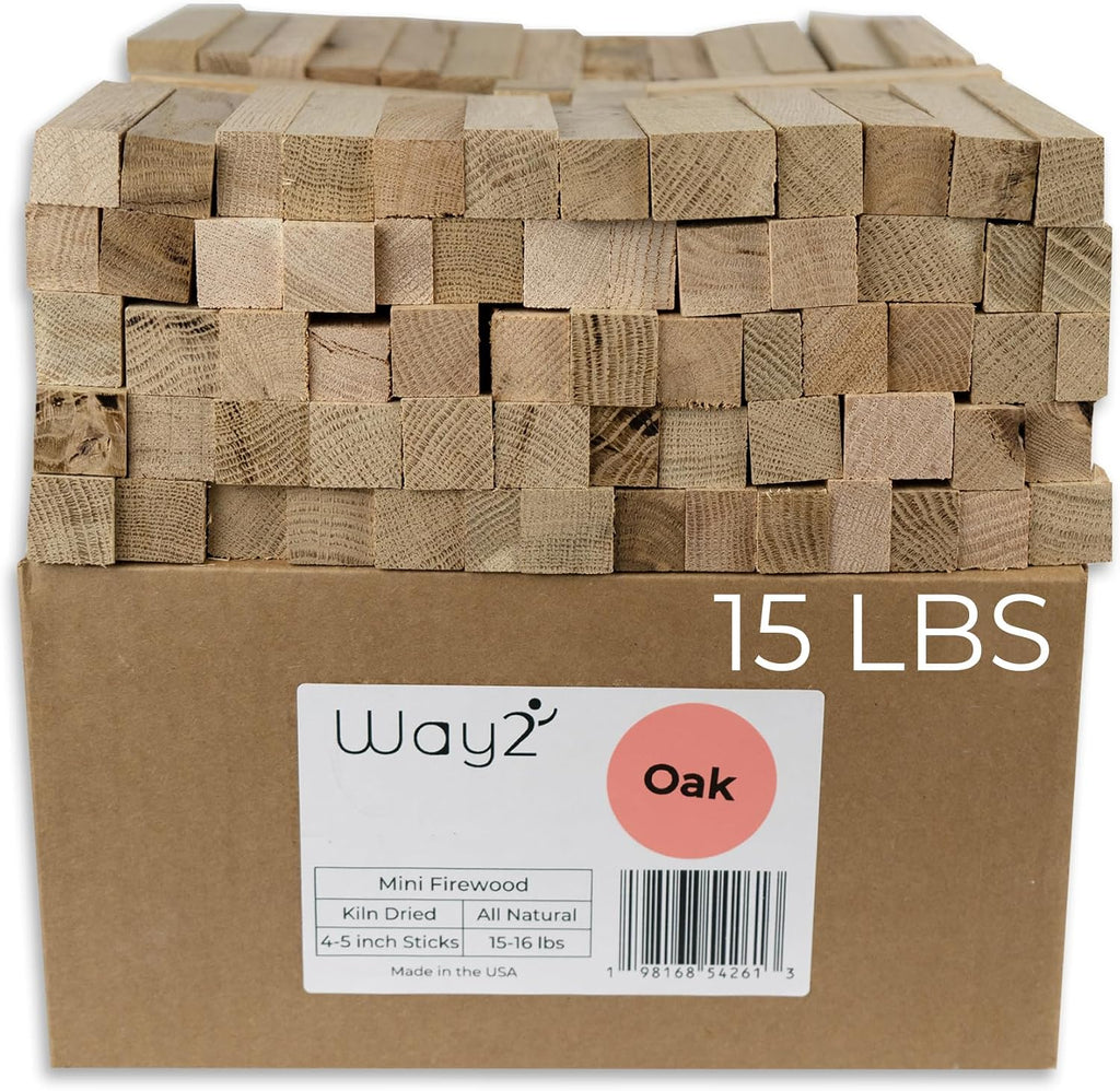 Pizza Oven Wood Kiln Dried Oak | 15-16 lbs | 4-5 inch Cooking Wood | Compatible with Solo Stove, Gozney & More | Mini