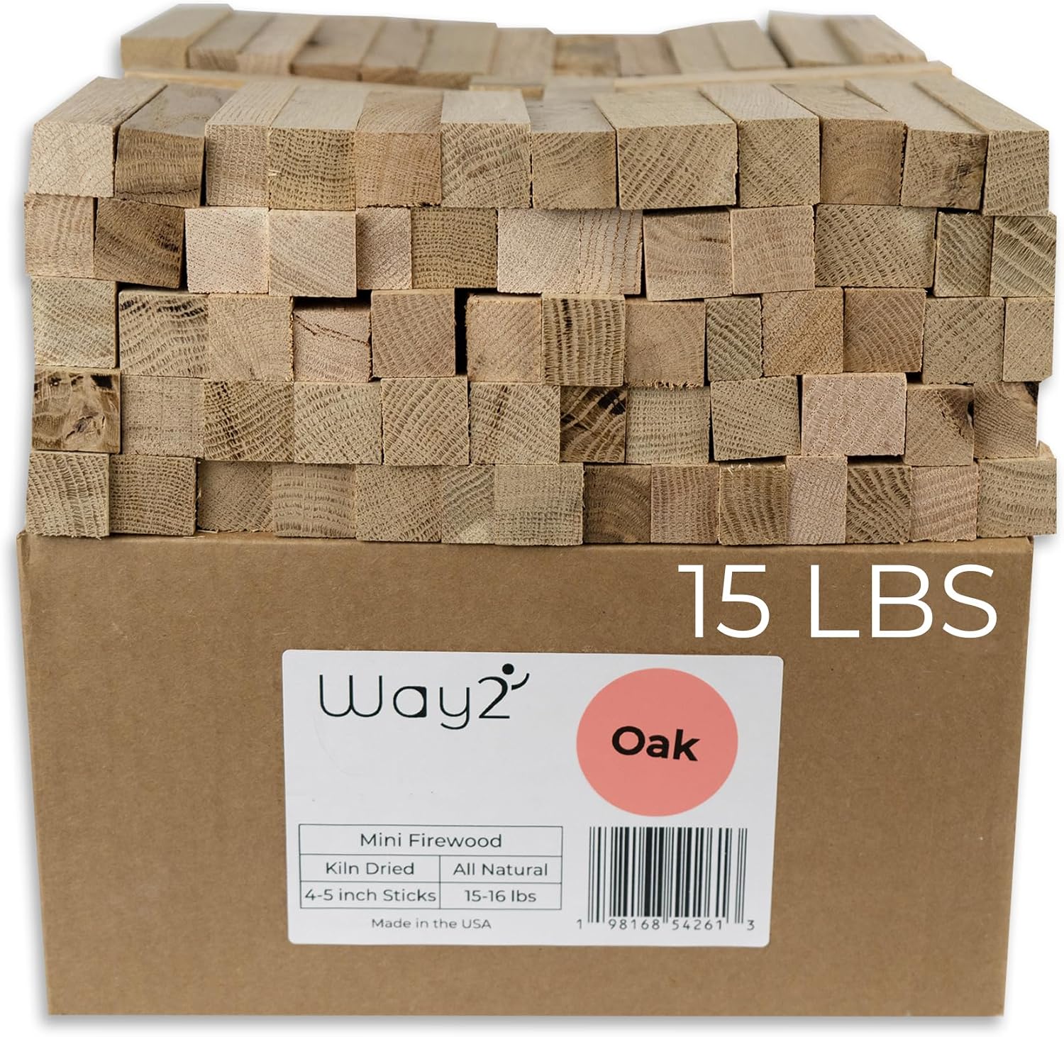 Pizza Oven Wood Kiln Dried Oak | 15-16 lbs | 4-5 inch Cooking Wood | Compatible with Solo Stove, Gozney & More | Mini