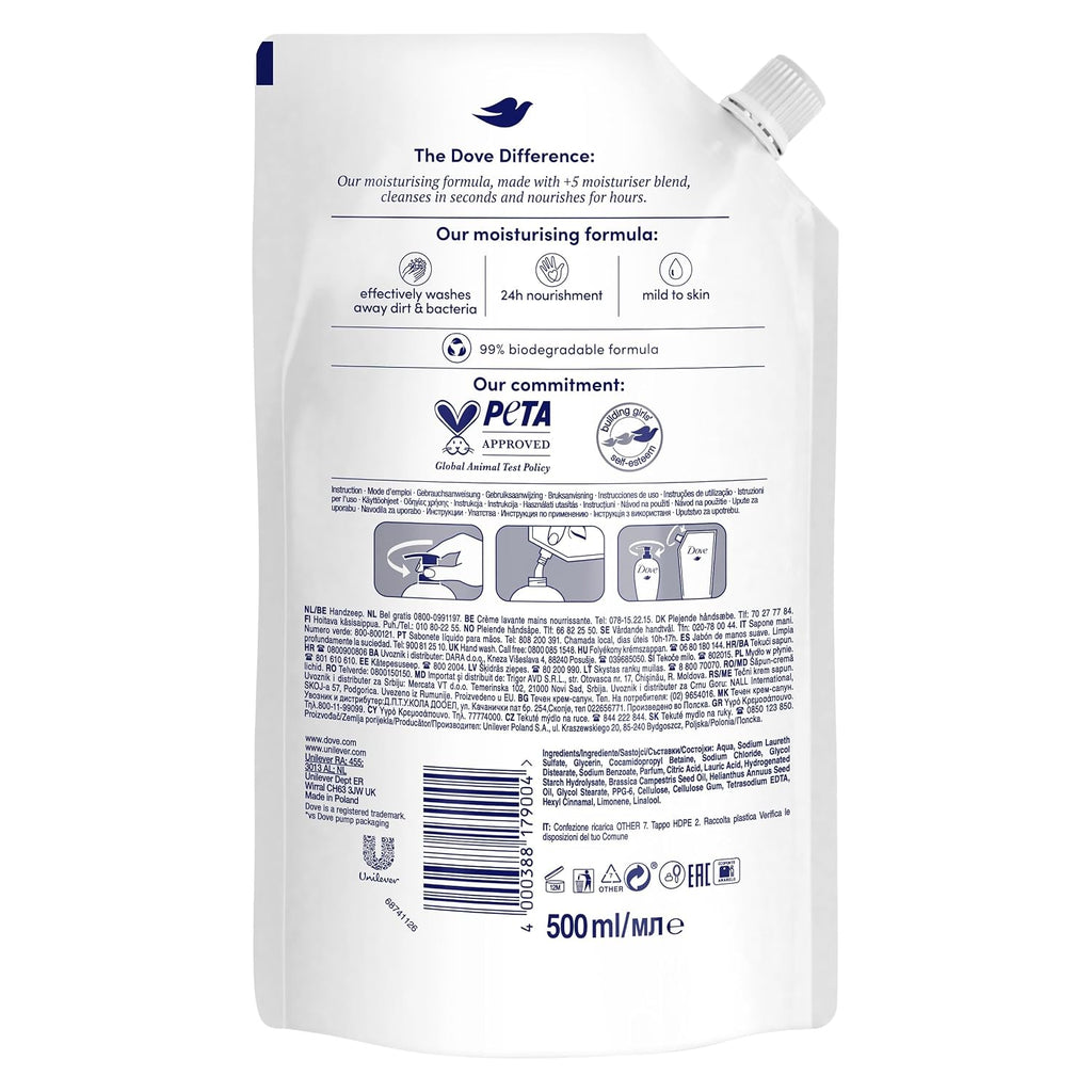Liquid Hand Wash Refill, 500ml (16.9 fl oz)