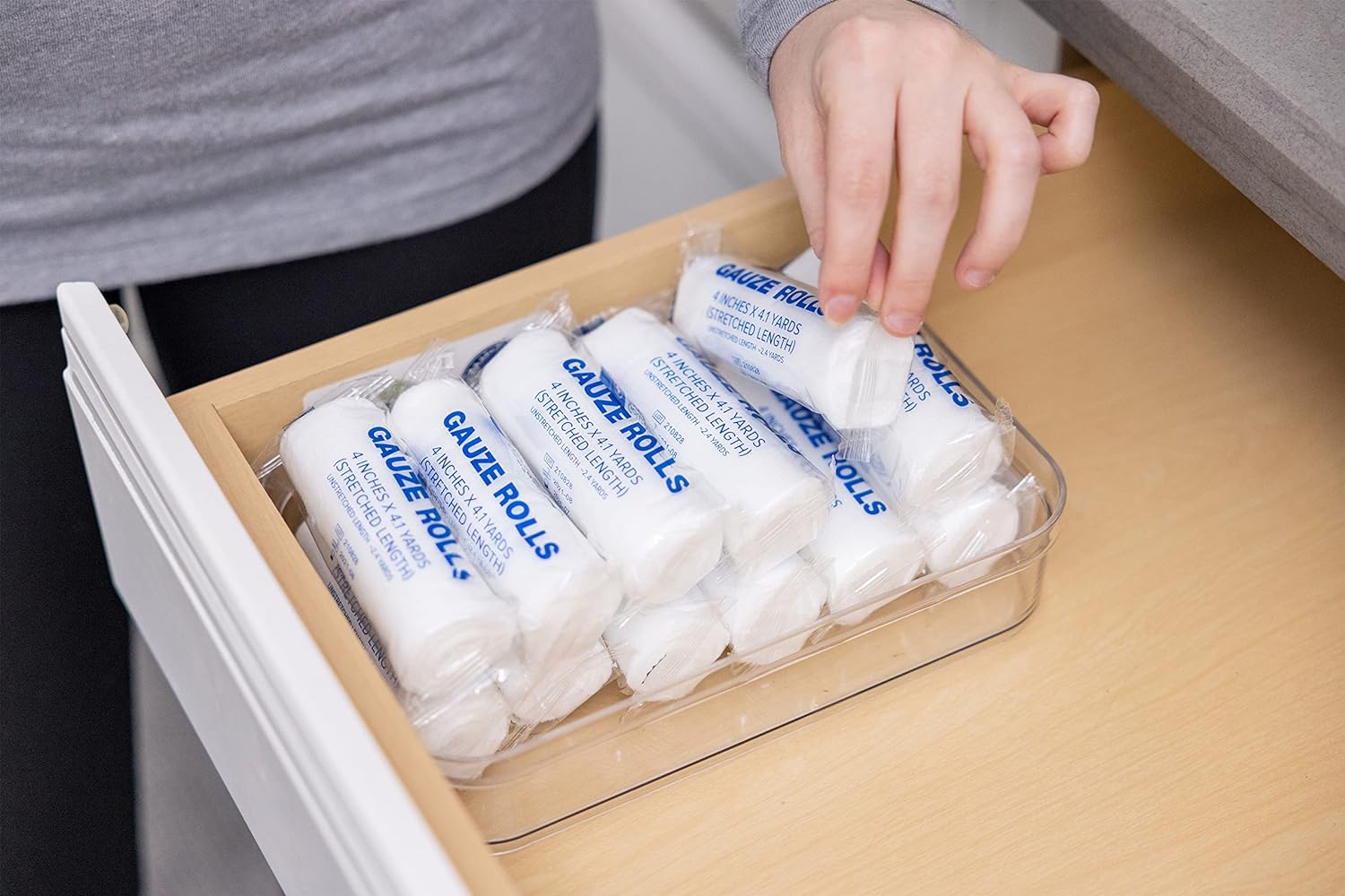 Gauze Rolls Pack of 24 – Premium Quality Lint and Latex-Free 4 inches x 4.1 Yards Conforming Stretch Bandages
