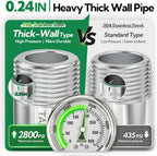 TAISHER 2Pcs 316 Thickened Nipple Cast Pipe,3/4" NPT Male, 2" Length