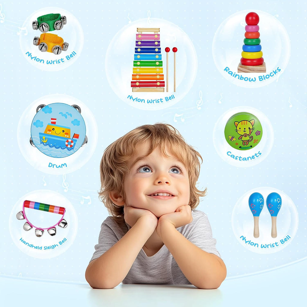 Kids Musical Instruments for Toddlers,Baby Musical Toys for Toddlers,Preschool Educational Kids Gifts,Christmas