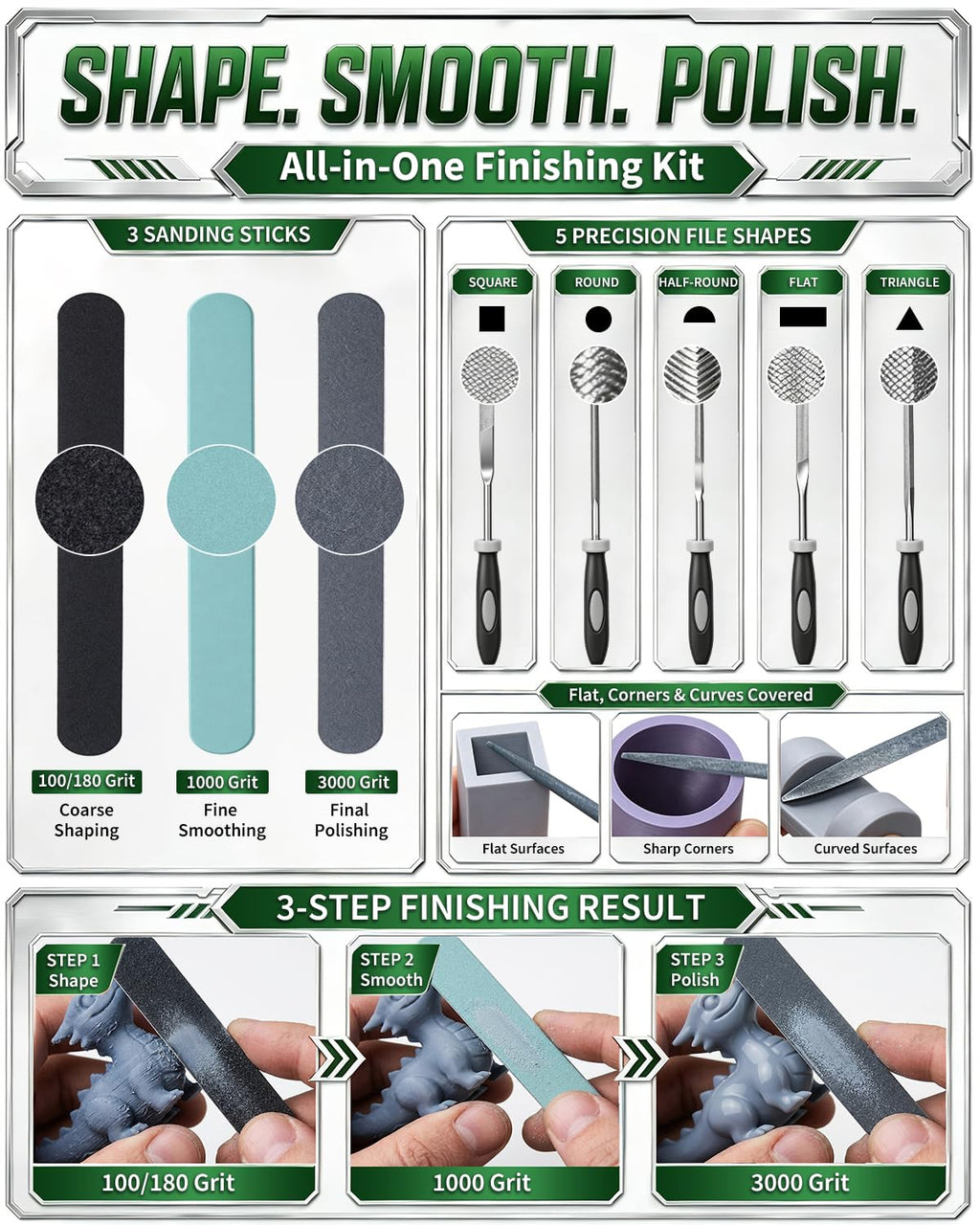 64PCS 3D Printer Tools: 3D Printer Accessories & Printing Tool Kit | Cleaning & Finishing, Support Removal, Deburring