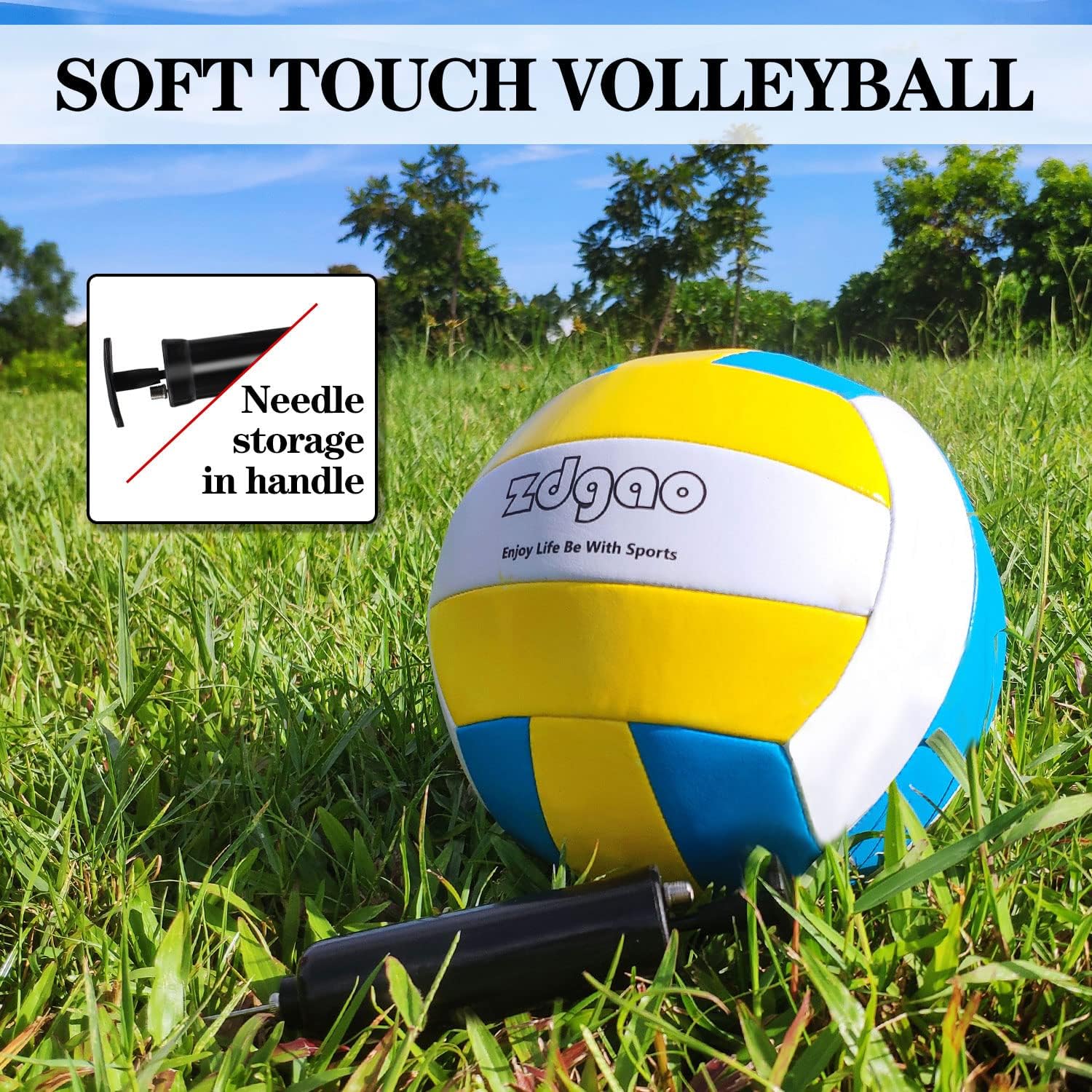 20FT/32FT Volleyball & Badminton Combo Sets for Backyard | Adjustable Height Poles System, Anti-Sag Net, Volley ball