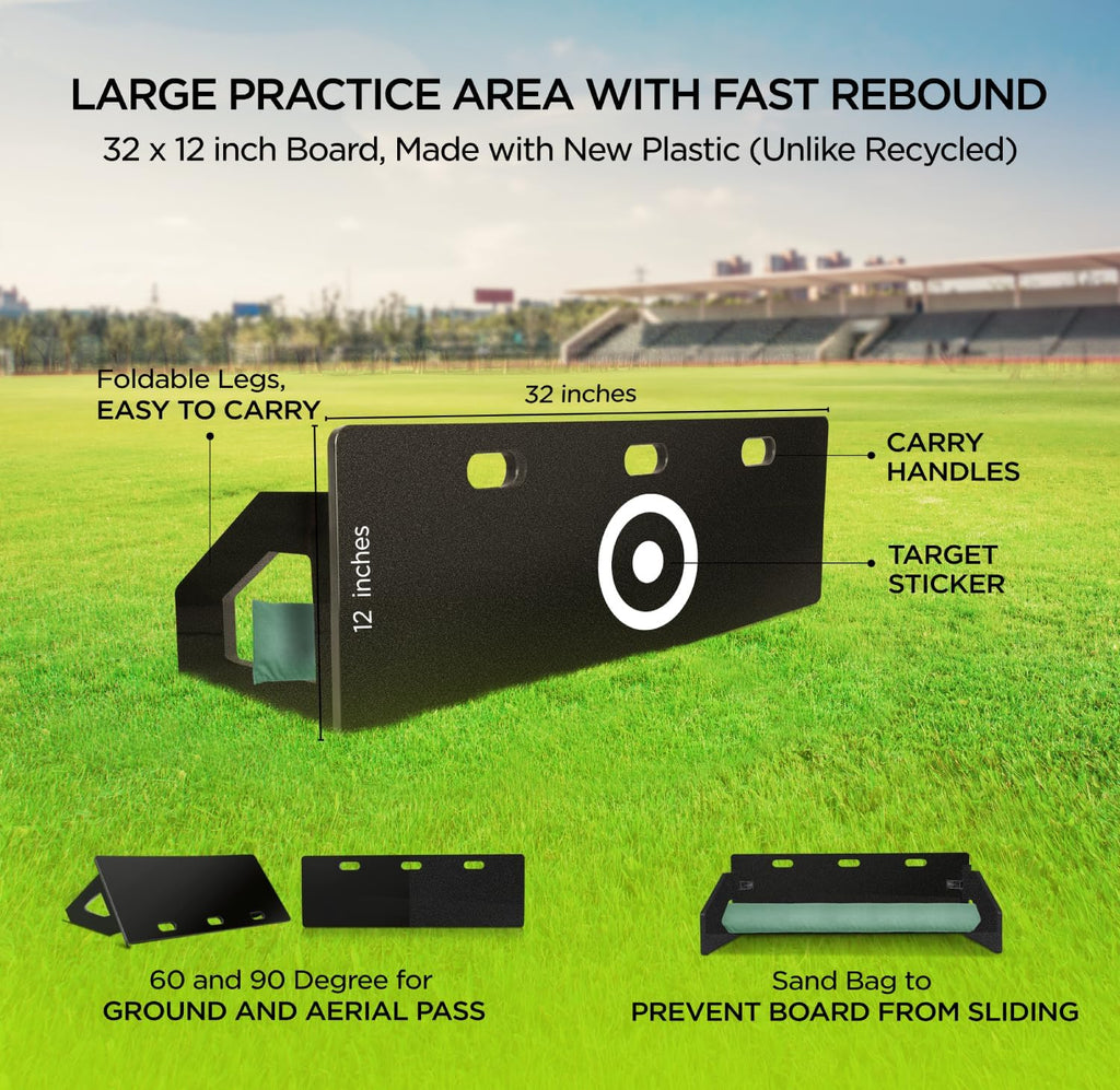 Soccer Rebounder Board Soccer Wall Passing Board Spot Kick Back Trainer