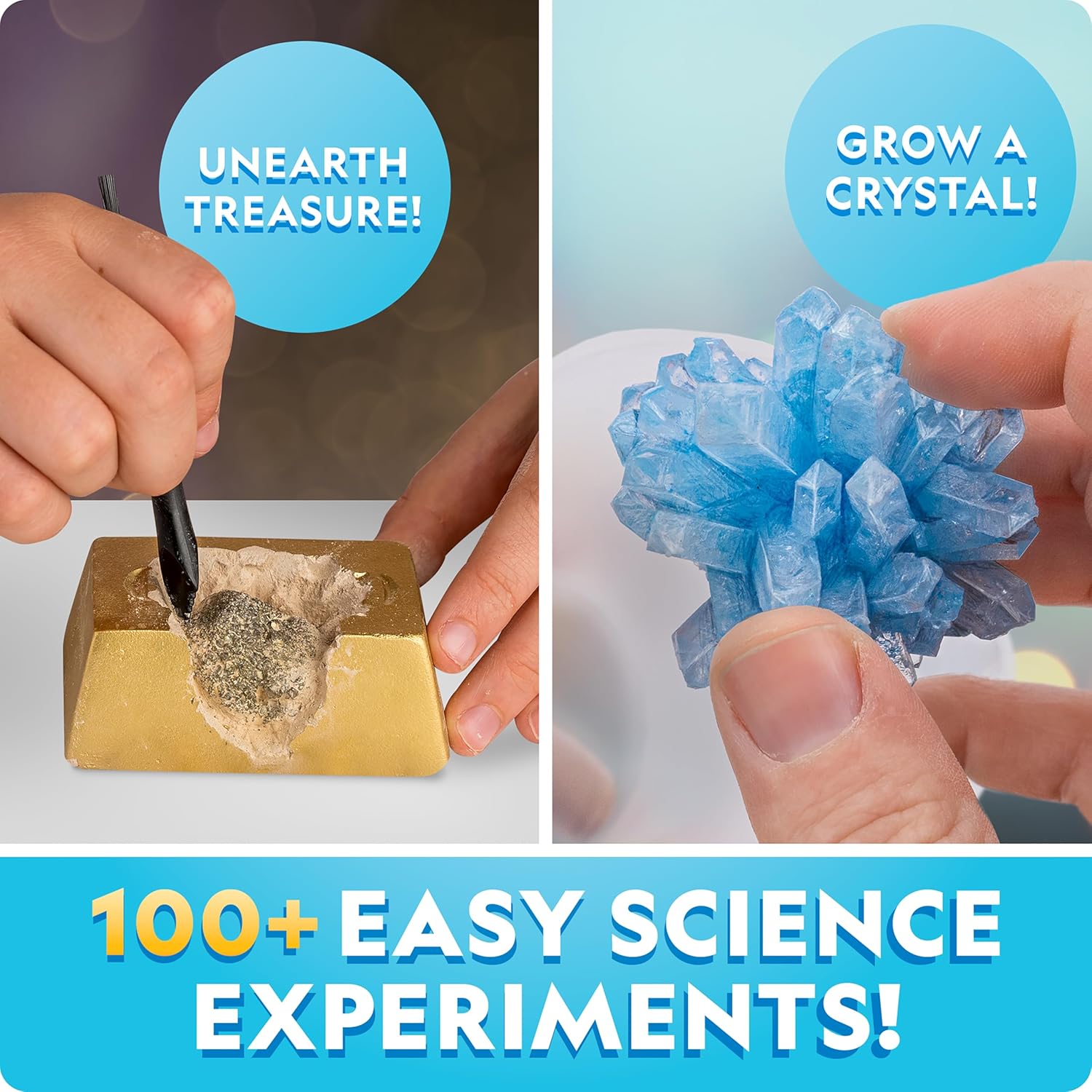 National Geographic Earth Science Kit with 100+ Activities for Kids 8-12 | Crystal Growing, Volcano Experiments, Rock