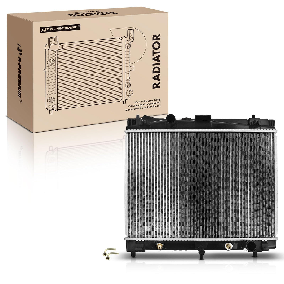 A-Premium Engine Coolant Radiator Assembly with Transmission Oil Cooler