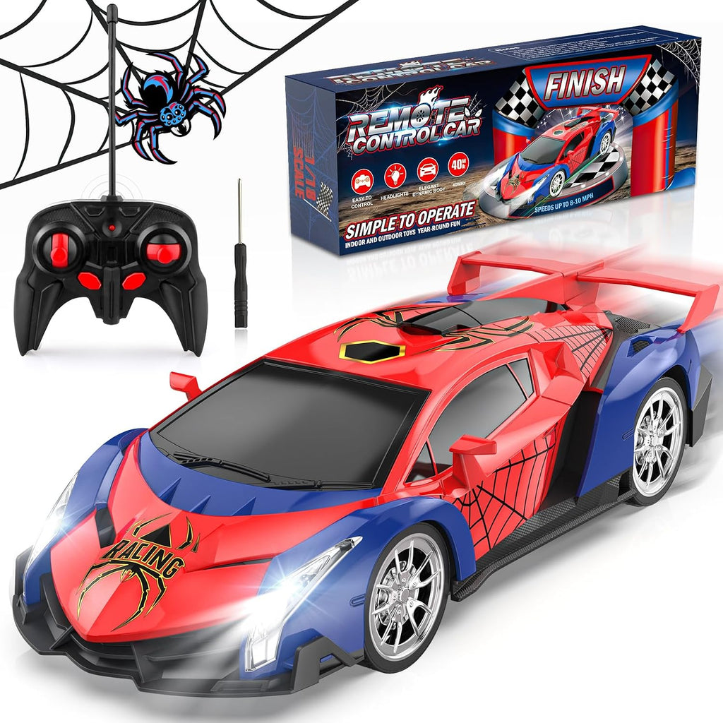 Remote Control Car for Kids, RC Cars for Boys Kids 1:18 Electric Vehicle Toy Car Hobby Racing Car Toys with Lights &