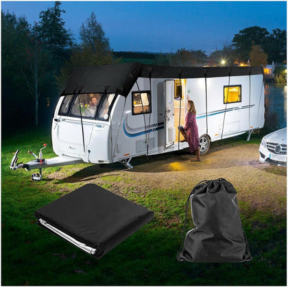 Camper Cover Waterproof 300D Durable Oxford Travel Trailer Cover Wind, Rain and Snow Proof rv Cover Snow Class C Rv