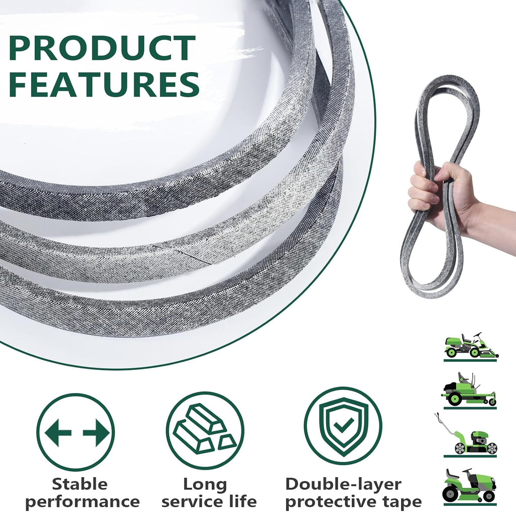 954-05040 754-0241 Mower Belt Deck Belts Compatible with Craftsman Murray MTD Troy Bilt for Cub Cadet 754-05040 954-0241 42" Deck Lawn Mowers Parts 5/8'' x 35.25''