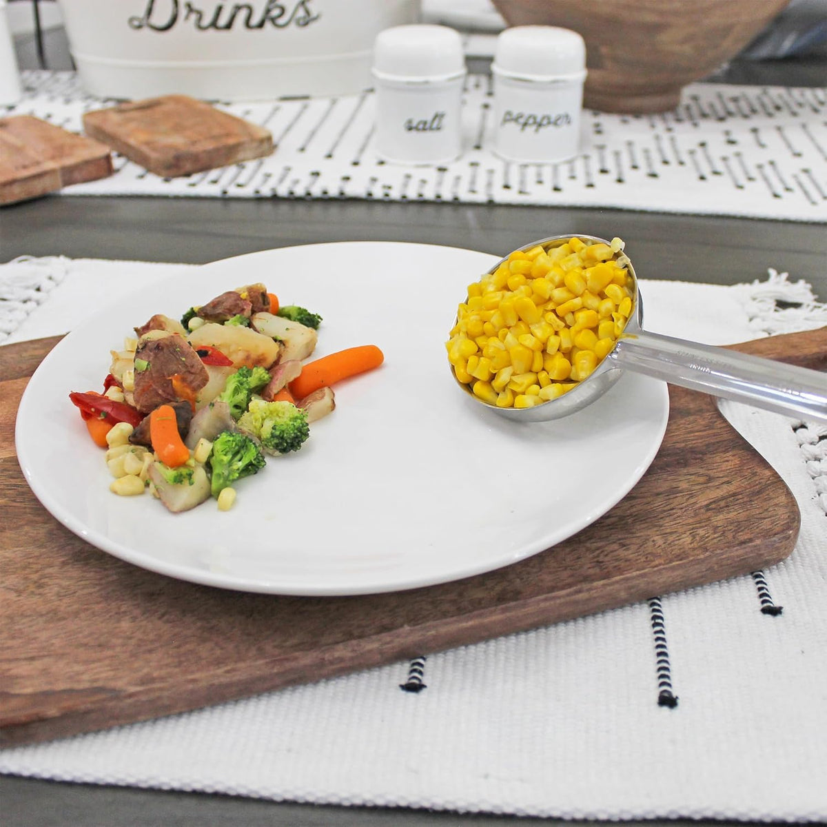 Portion Control Serving Spoons (6-Piece Ladle Set)