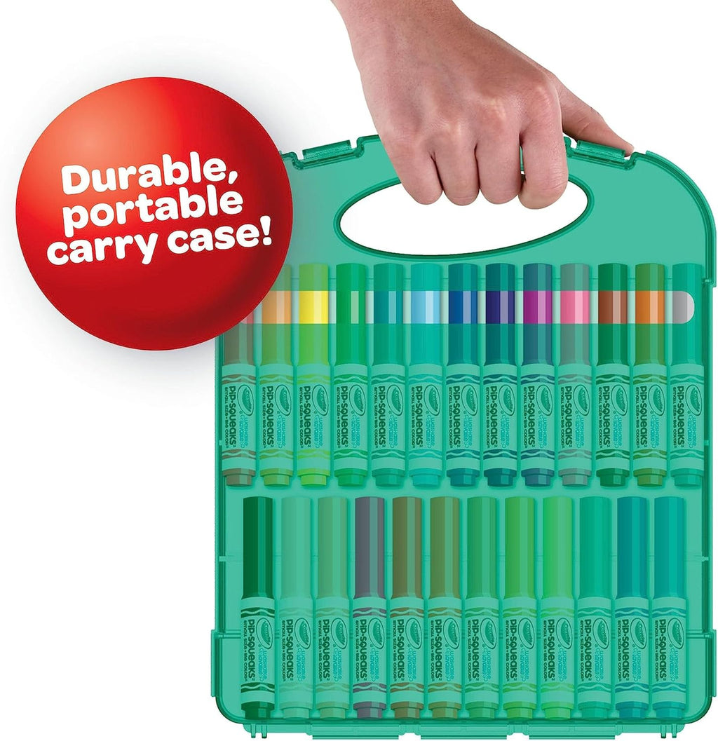Pip-Squeaks Washable Marker Set (65ct), Coloring Set, Drawing Art Supplies for Kids, Spring Craft Kit, Travel
