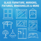 for Glass, Disposable and Streak Free Cleaning Wipes for Mirrors, Windows, Kitchen, Home, and Auto- (60 Count (Pack