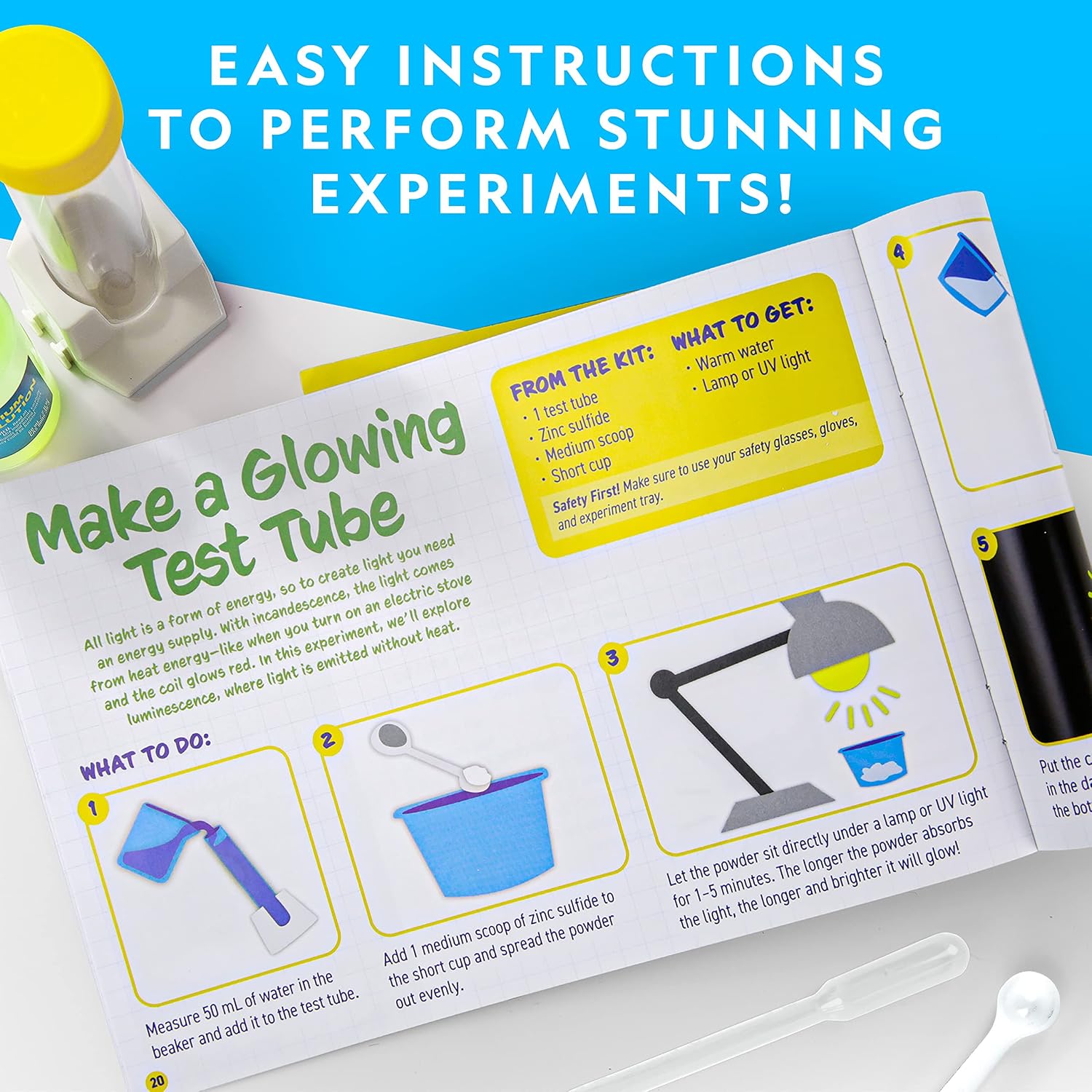 National Geographic Mega Science Lab with 75 Experiments for Kids 8-12 | Earth Science, Chemistry Set, Science Magic