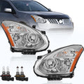 Headlights Assembly Compatible with 2008-2013 Nissan Rogue Compatible with 2014-2015 Rogue Select Halogen Head lights