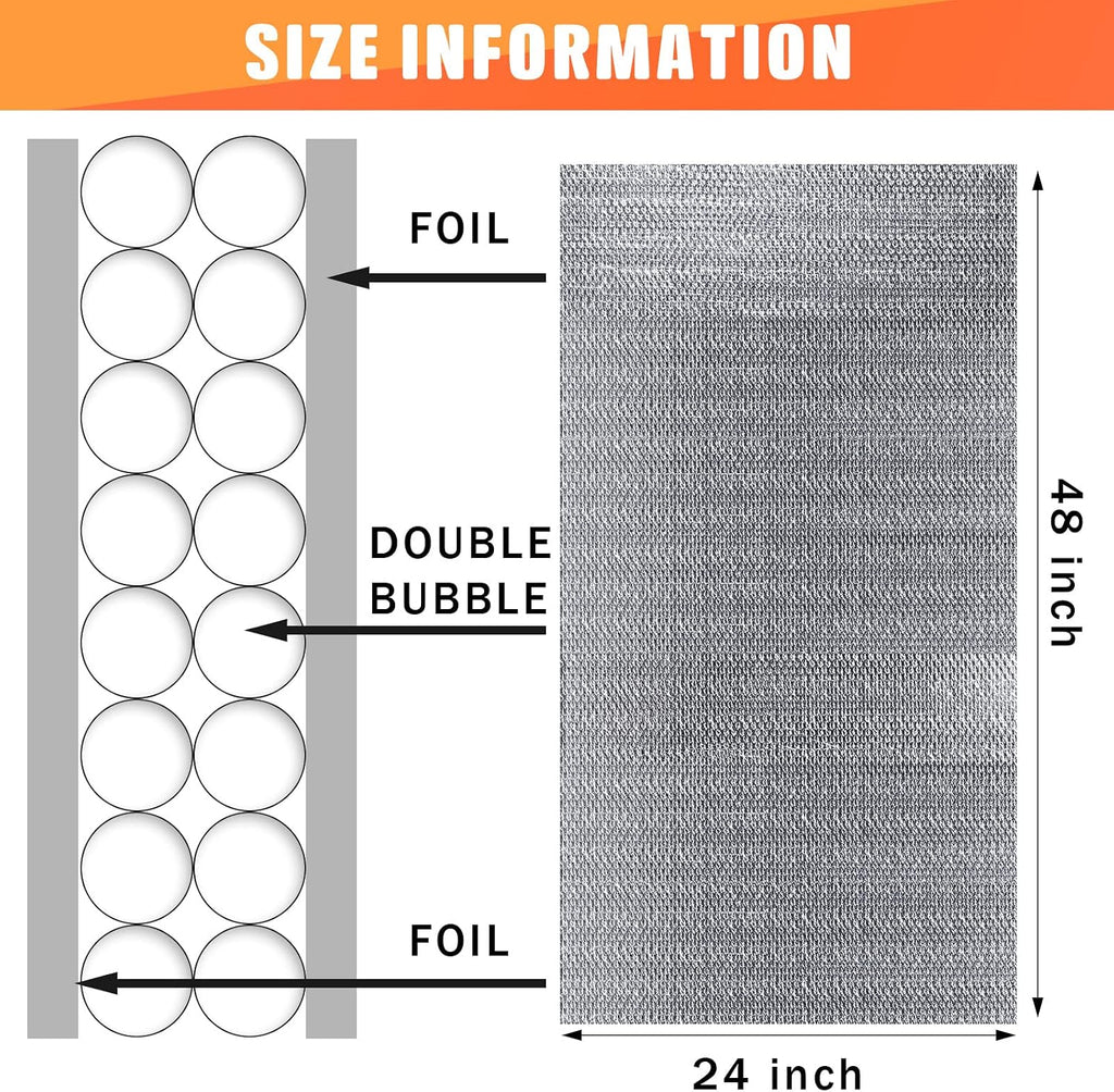 16 P Garage Door Insulation Kit Double Bubble Insulation Panels Reflective Aluminum Radiant Thermal Winter Summer