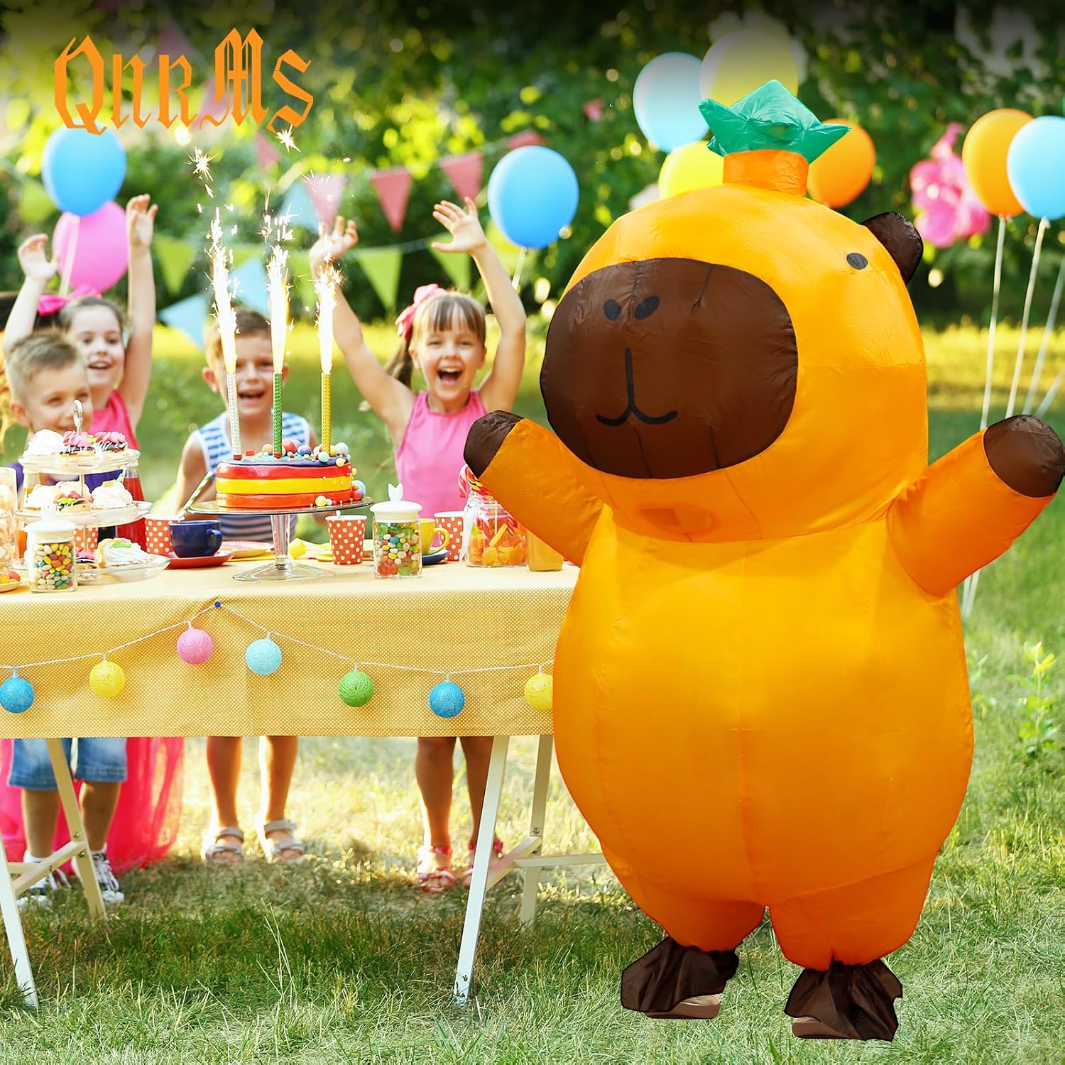 Capybara Inflatable Costume Adult, Funny Inflatable Costumes Blow up Suit Costumes for Adult,Party Cosplay Halloween