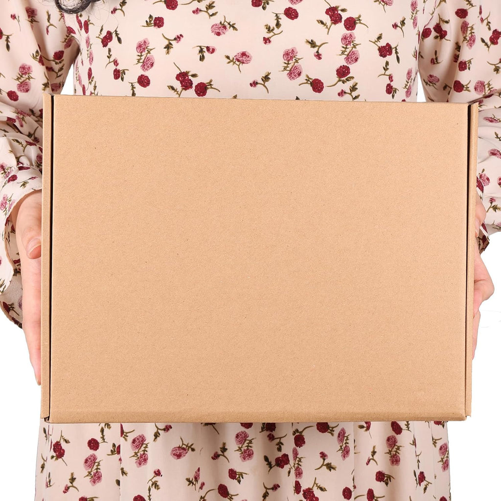 12x9x3 inch Small Shipping Boxes, Set of 6 Mailer Boxes, Brown