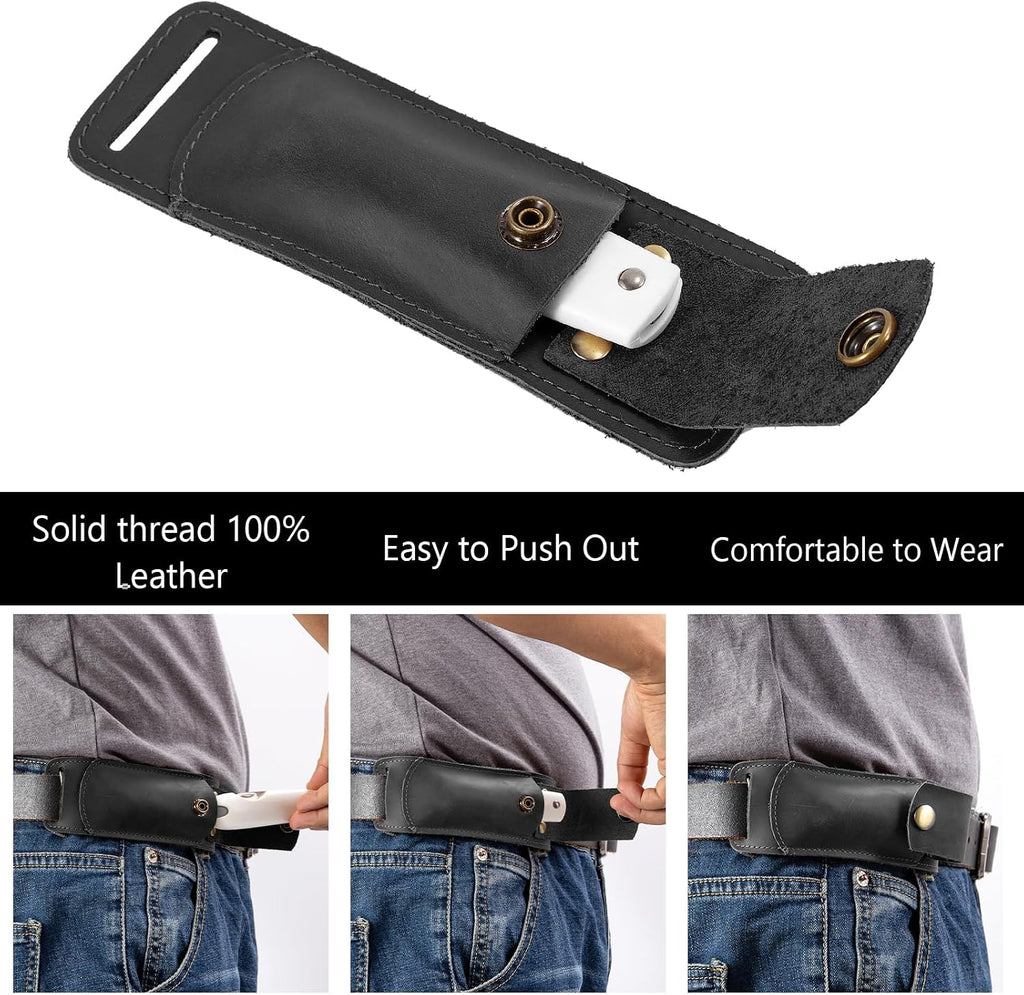 Knife Sheath,Belt Buckle Knife Sheath,Leather Knife Sheaths for Belt,Pocket Knife Folding EDC Belt Knife Holster,Open