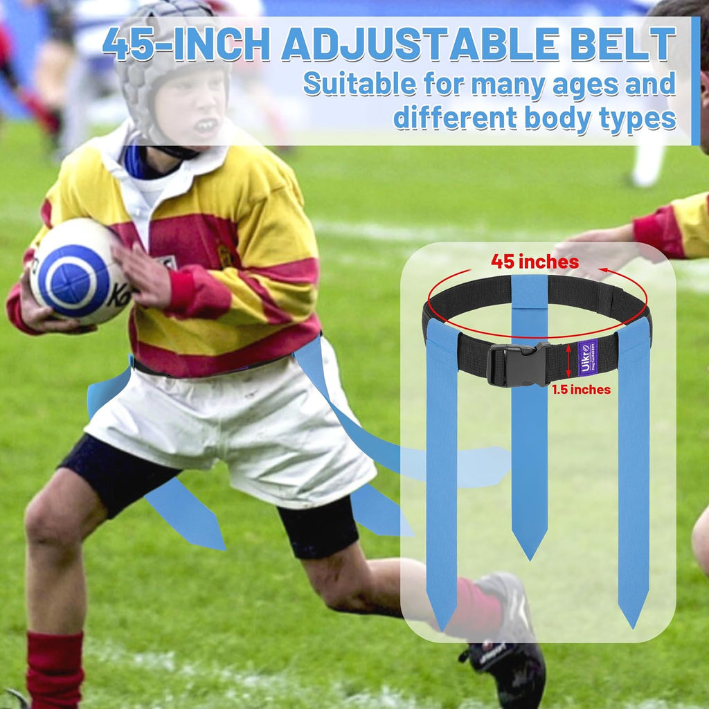 Flag Football Belts, 14 Player Flag Football Set with 42 Flags for Adults Youth Kids, Sports Training Competition