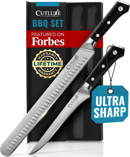Carving Knife Set, Brisket Slicing & Boning Knife for Meat & BBQ