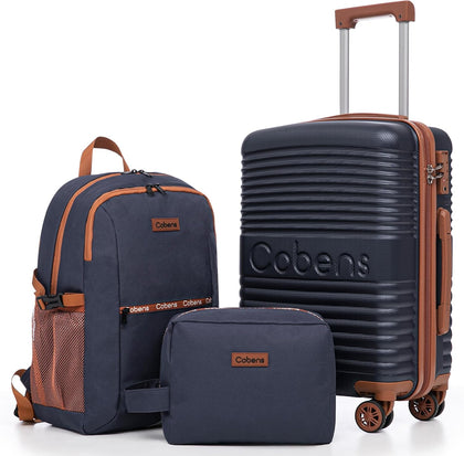 Carry on Luggage 22x14x9 Airline Approved, Suitcases with Wheels Hardshell, Lightweight Hardside Luggage Set with TSA
