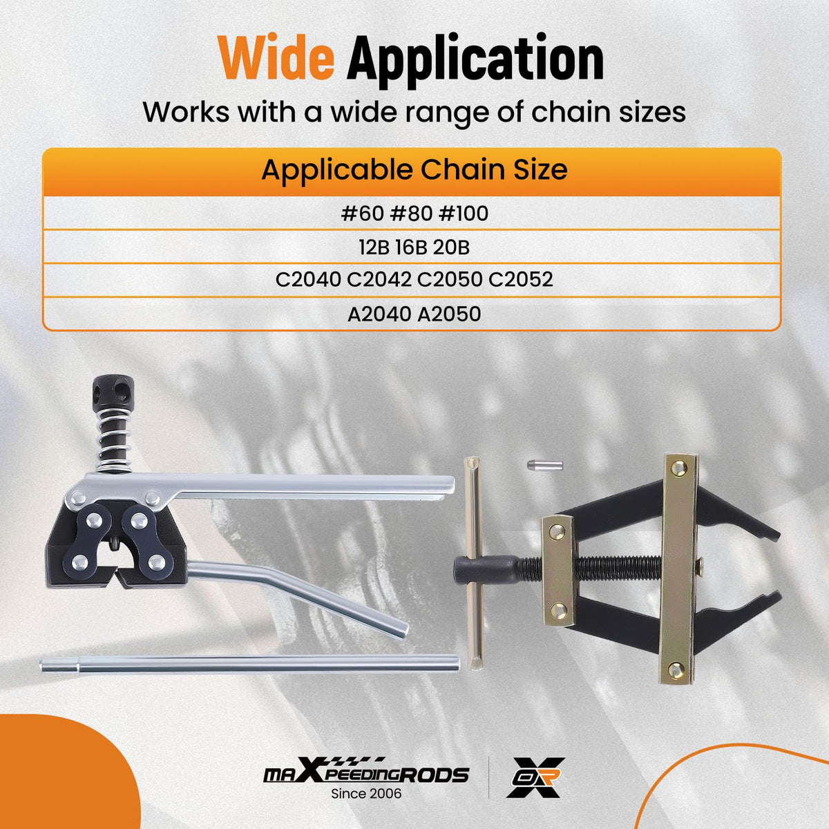 maXpeedingrods Roller Chain Tools Kit for #60#80#100 Roller Chain