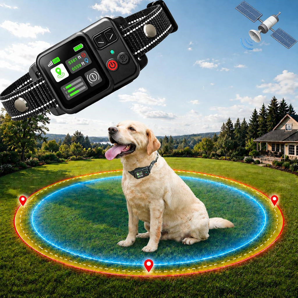 GPS Wireless Dog Fence System, 49-6561 FT Adjustable Range