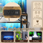 10-20 Gal Fish Tank Stand with Drawer, Power Outlet,200lbs HAS003SSR