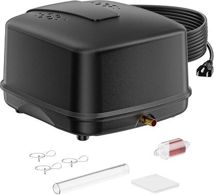 Pond Aerator, Ultra Quiet 43dB 635GPH Pond Air Pump Kit for Ponds