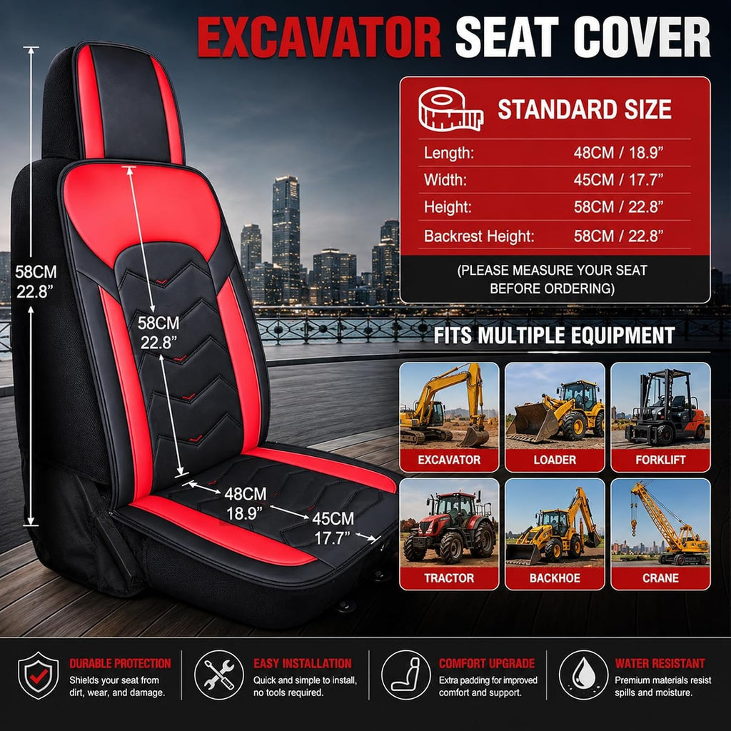 AUPTIM Excavator Seat Cover for Kubota U35-3/4 2002-present