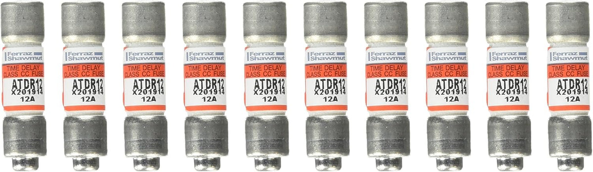 Mersen ATDR12 600V 12A Cc Time Delay Fuse, 10-Pack