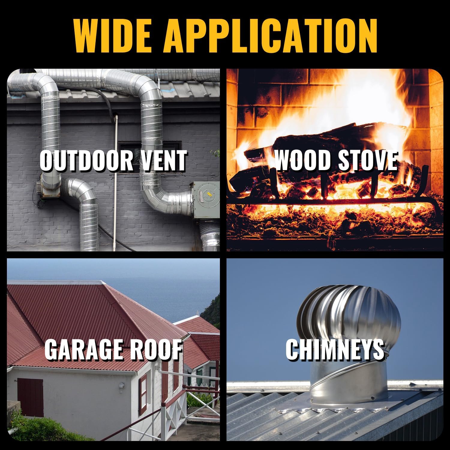 #1 Metal Roof Pipe Flashing, Silicone Roof Vent Boot, Black, 1-Pack