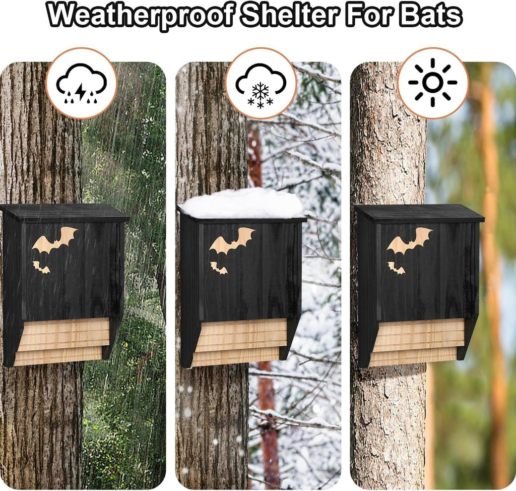Bat House, Large 2-Chamber Bat Houses for Outdoors for Tree Bat Box Kit