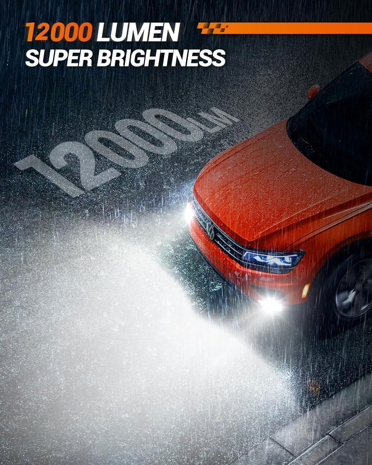 9145 LED Fog Light Bulbs, 12000LM 6500K Cool White Fog Lights, 24W 5530 CSP Chips 9145/9140/H10 Fog Light LED Bulbs