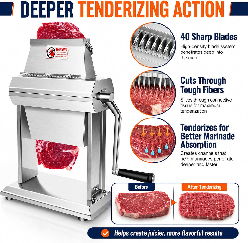 7" Commercial Meat Tenderizer Machine