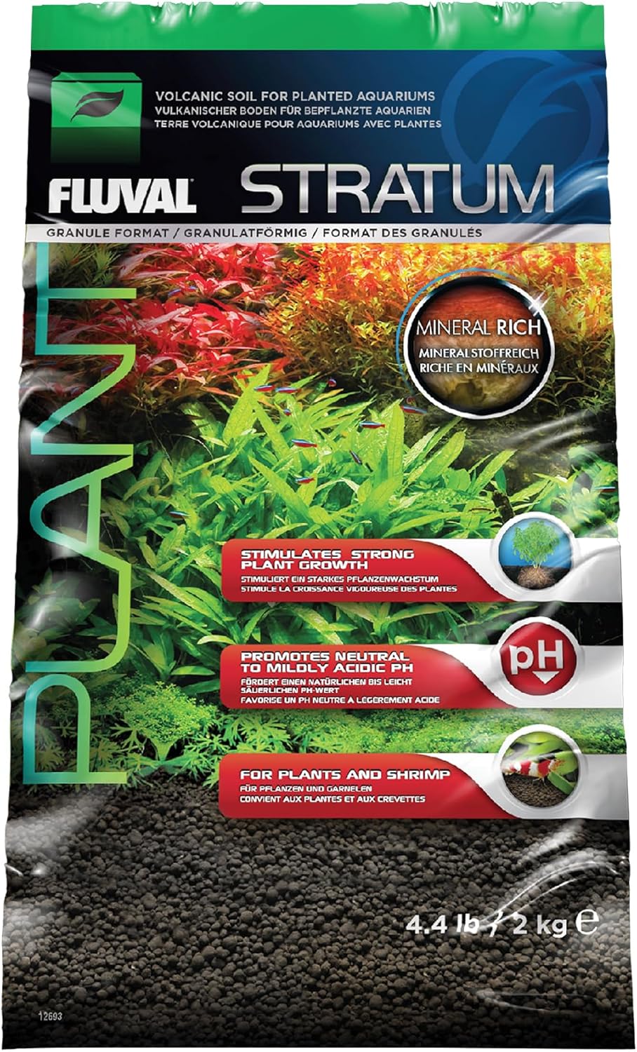 12693 Plant and Shrimp Stratum for Freshwater Fish Tanks, 4.4 lbs.