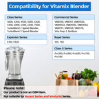 48 oz Stainless Steel Blender Pitcher Replacement for Vitamix C/G Series