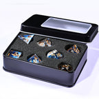 7-Die RPG Dice Set, Handmade Sharp Edge Polyhedral Dice