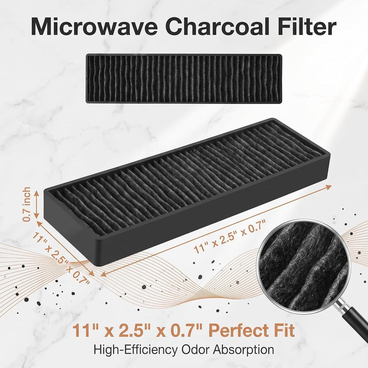 WB06X10807 Microwave Charcoal Filter Replacement for GE Microwave - 2 Pack