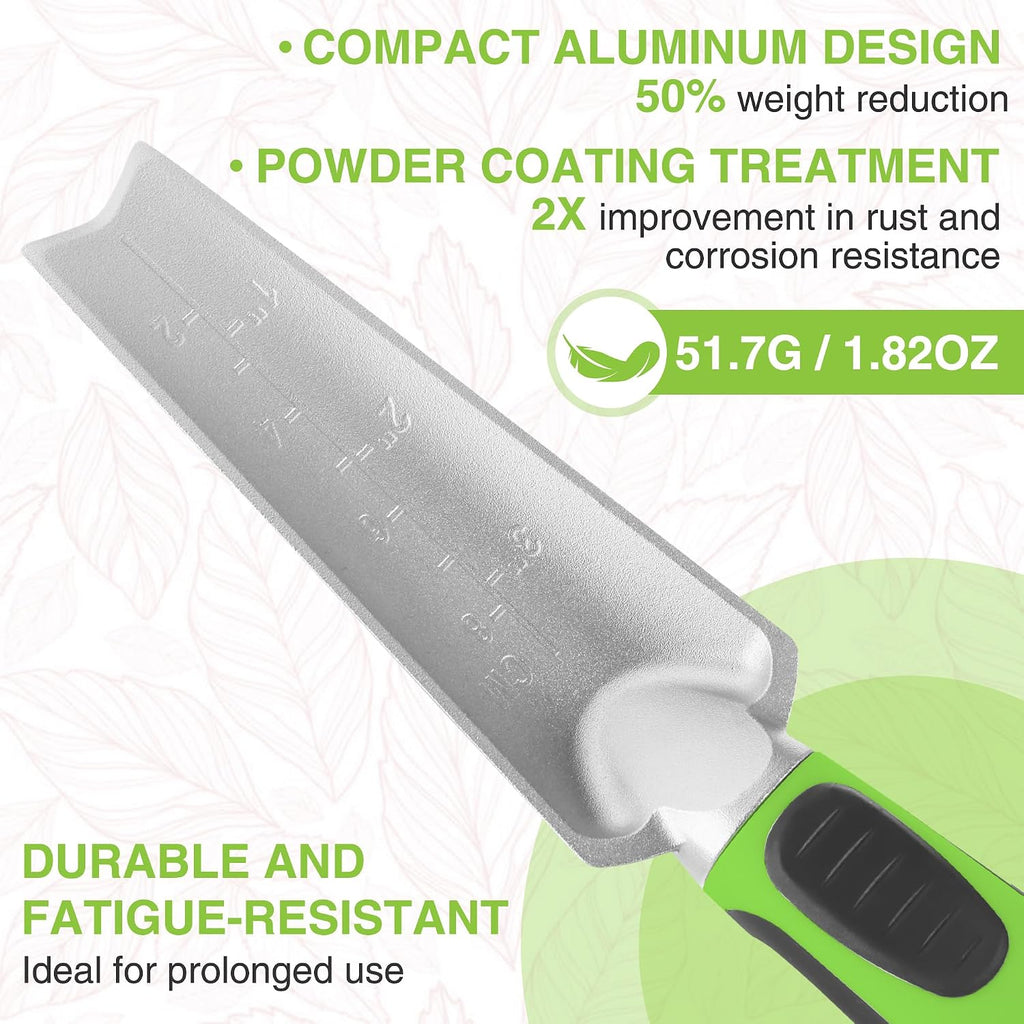 5PCS Aluminum Garden Tool Set, Powder Coating Compact Gardening Tool Set with Repotting Mat, Outdoor Garden Hand