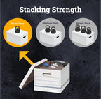 File Storage Boxes 10 Pack, Lift-Off Lid, 12x10x15 in, 350 lbs Stacking