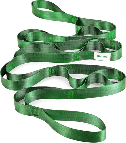 Stretch Strap With Loops For Physical Therapy And Yoga, 8 ft Long