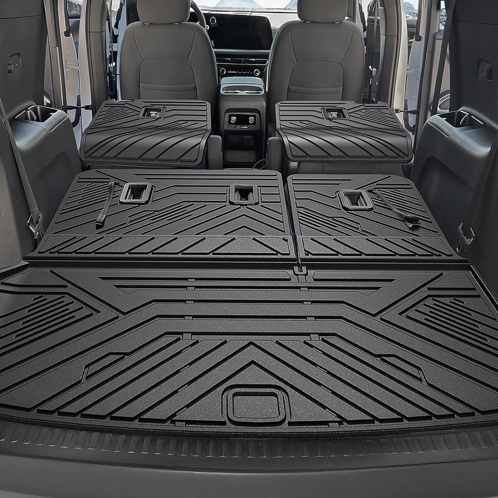 Floor Mats Set for 2024-2026 Chevy Traverse & GMC Acadia & 2025-2026 Buick Enclave, with 2nd Row Kick Mats, Only for