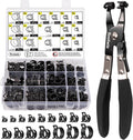 130Pcs 6-25mm Spring Band Hose Clamps Assortment with Clamp Plier | Swivel Radiator Hose Clamp Pliers, Constant