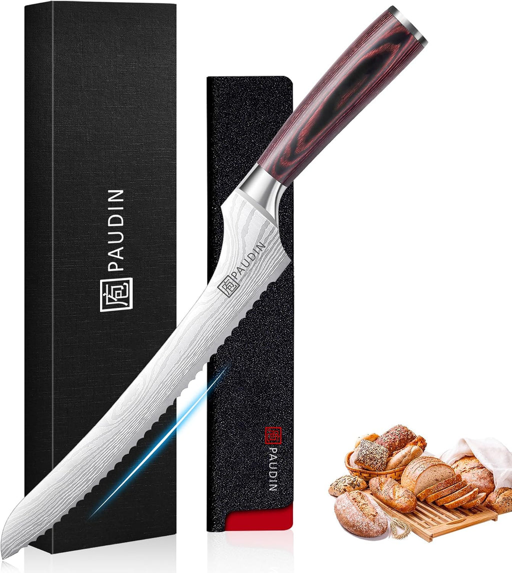 10 Inch Offset Sourdough Bread Knife for Homemade Bread - Gift Box