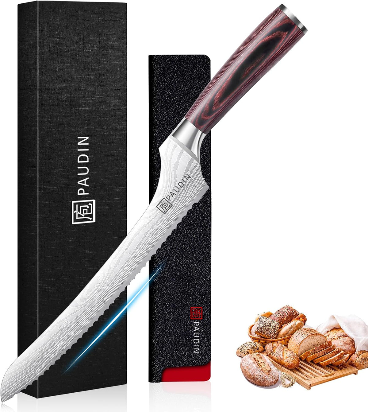 10 Inch Offset Sourdough Bread Knife for Homemade Bread - Gift Box