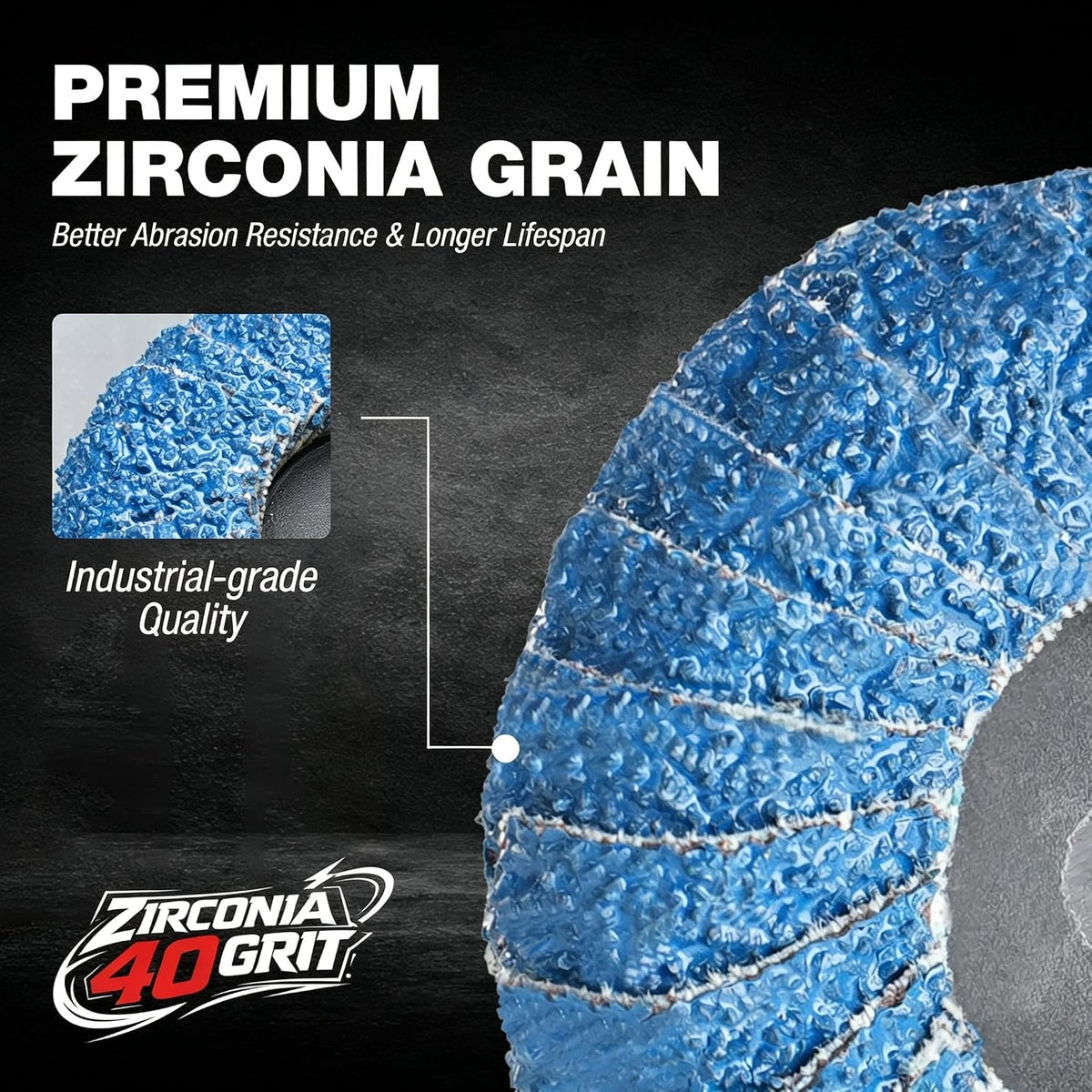 EZARC Zirconia Flap Disc Set, 2 and 3-Inch 40 Grit, 10PCS
