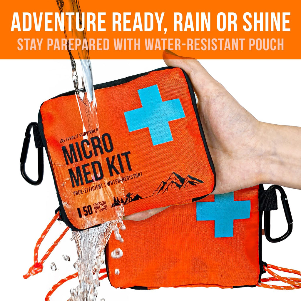 Ultralight Mini First Aid Kit, EDC Medical Kit, Water-Resistant EDC Mini Kit for Hiking, Backpacking, Camping
