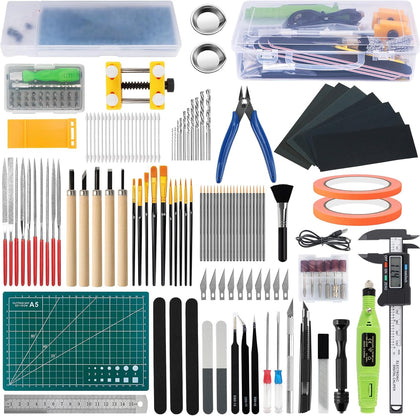 Gundam Tool Kit, 192 Pcs Professional Model Tool Kit for Gundam, Modeling Tools for Models with Decals Sticker